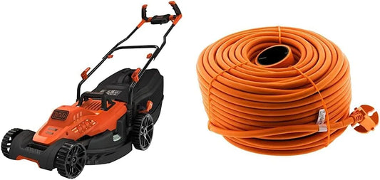 Black+Decker tondeuse HO5VV-F, Filaire 1800W, à Gazon Electrique 42 cm, 6 hauteurs réglables 20, 30, 40, 50, 60 et 70 mm & Zenitech