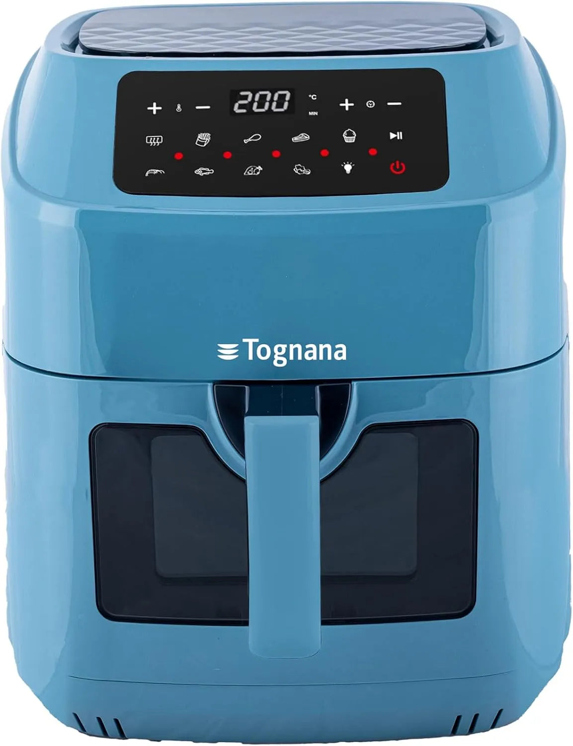 Friteuse à air chaud Tognana Iridea, capacité 9,2 L, Plastique-Acier Inoxydable, Bleu Sucre