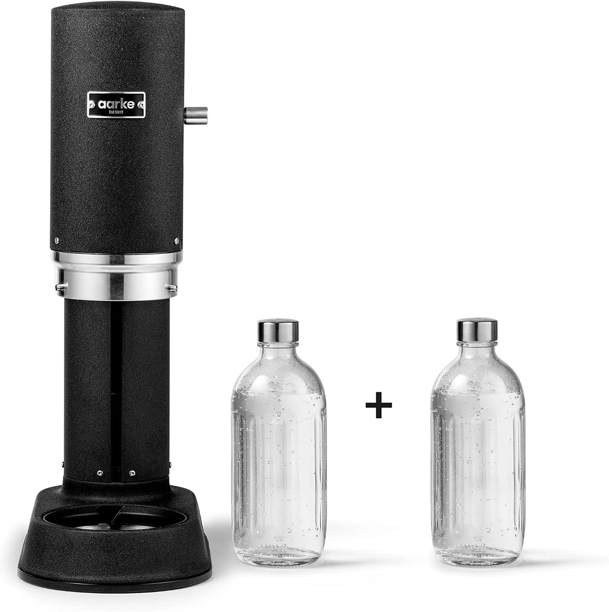 Modèle Pro 80cl Aarke Carbonator, Machine à Soda avec Bouteille en Verre, détails en Acier