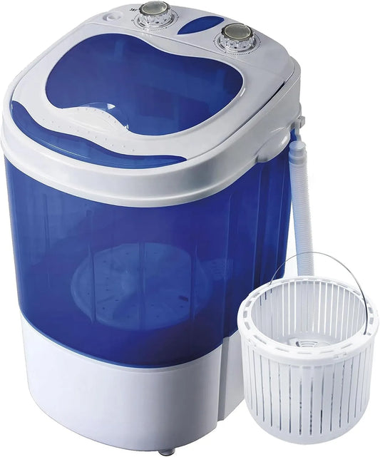Lave-linge WM1111 briebe Camp Mini, Capacité 3kg de Linge, Portable Essorage, Camping, Idéal Voyages, Petite Laveuse, finition blanche