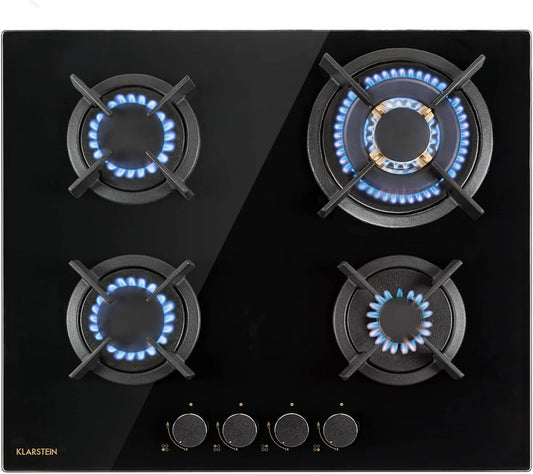 Klarstein plaque de cuisson, Cuisiniere, Table de Cuisson Electrique à 4 Feux de 8000W, Tables, Cuisinières GPL, en Acier Inoxydable