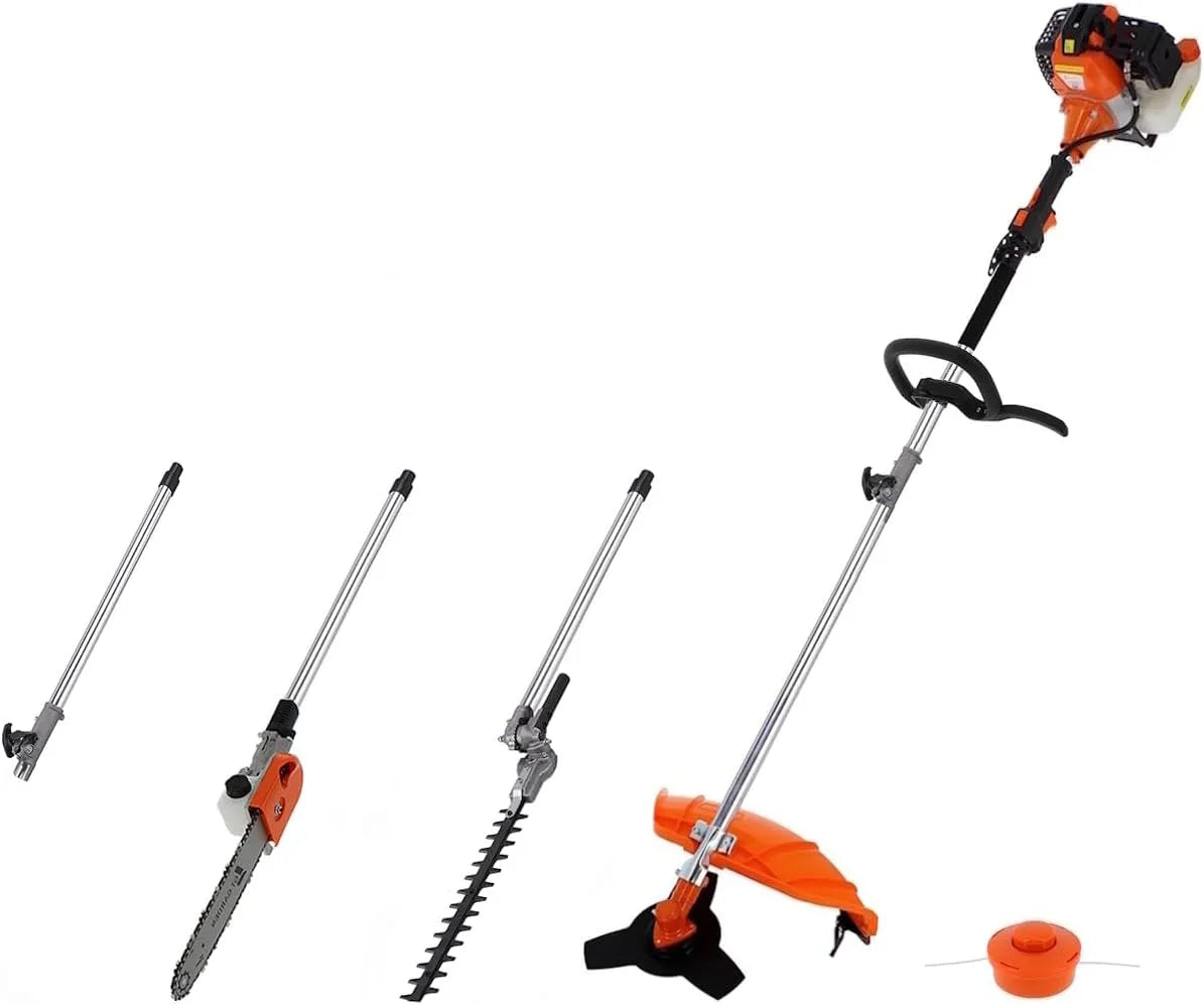 Tronçonneuse, GT Garden Multifonction Thermique 4 en 1, débroussailleuse, Taille-Haies et rallonge