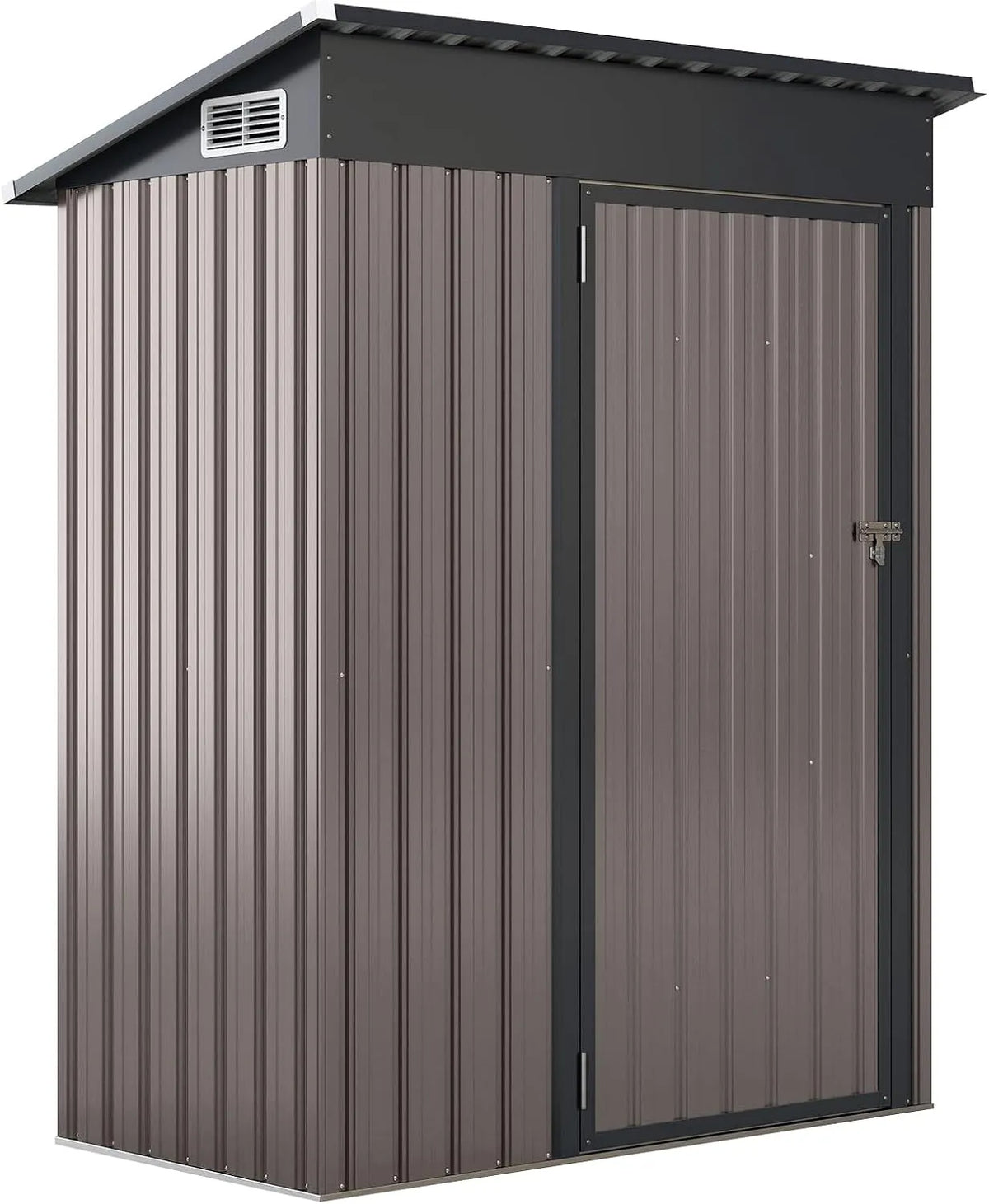 Abri de jardin Goplus, 1,88m³,150 x 88 x 185CM, Cabane de Jardin avec Évant Aération, finition argentée, Résistant au Intempérie