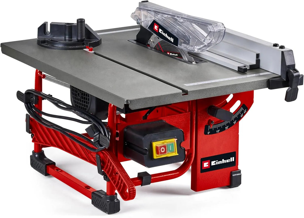 Table Einhell TC-TS 8 I, raccord pour aspirateur, puissance 800 W, hauteur de coupe 45 mm, lame Ø 200 mm, Scie circulaire sur, butée d'angle