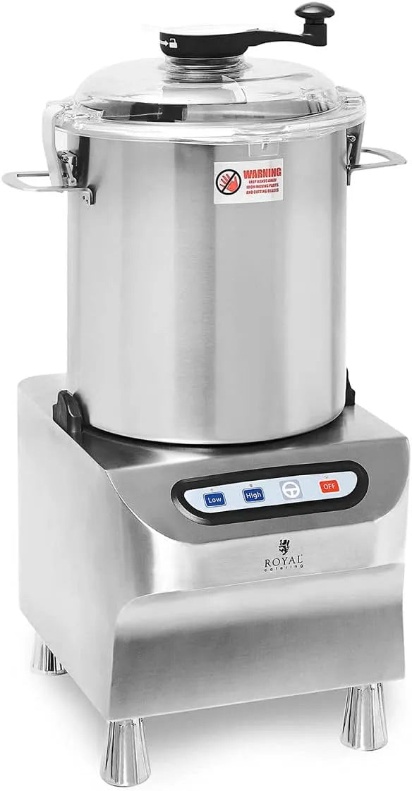 Modèle Cutter À Viande De Cuisine Vertical Robot Culinaire RCBC-18V2 Royal Catering, 2 200 W, capacité 18 l, tension 230 V, 1500/2200 tr/min