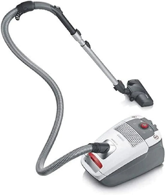 Severin aspirateur BC 7047 BC7047, capacité 4 liters, avec sac, finition blanche, Rouge