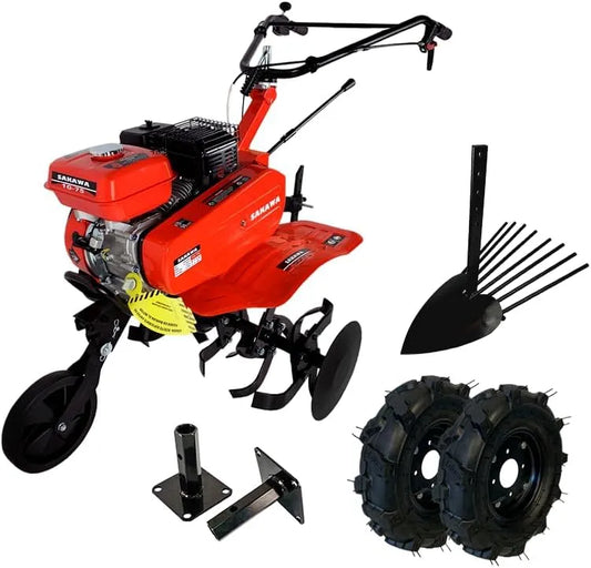Motoculteur, Motobineuse 7,5 CV Arracante-pommes de terre + roues + poignées