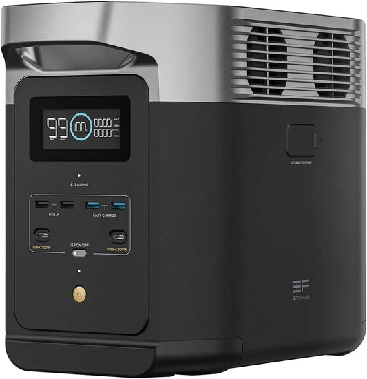 Station électrique portable, EcoFlow DELTA 2 portable avec capacité évolutive de 1-3 kWh, générateur solaire pour alimentation de secours domestique