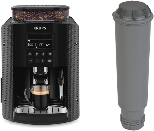 Krups machine à café YY8135FD F08801, Vapeur Cappuccino Noire & Cartouche Aqua Filter Claris
