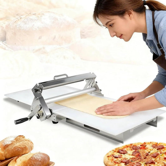 Table Type400, Machine à laminer de pour Croissants, épaisseur réglable de 0 à 25 mm, Laminoir à pâte à Croissants, Acier Inoxydable, Fondant