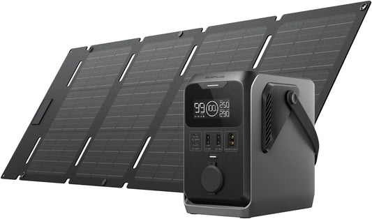 Station électrique portable, générateur solaire 300 W, batterie externe ultra-légère 288 Wh, 5 ports, pour le camping en plein air, voyages, urgences