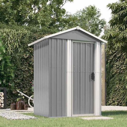 Abri de jardin, finition grise 126x97,5x177 cm Acier galvanisé, Poids 26.76KG, Maison & Jardin, Pelouses & Jardins, Vie en extérieur