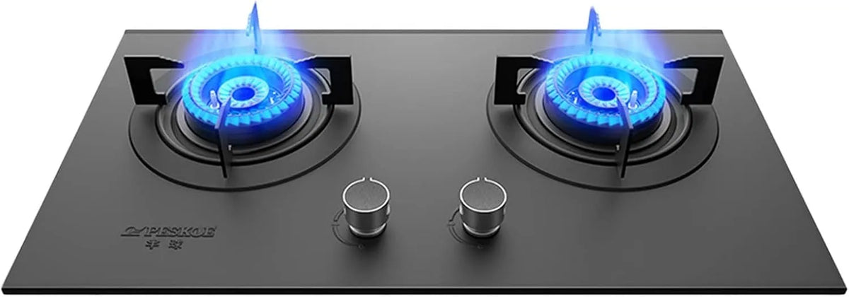 Table de cuisson, puissance 5,0 kW, NG double combustible, Idéal pour les camping-cars, à gaz 2 brûleurs, facile à nettoyer