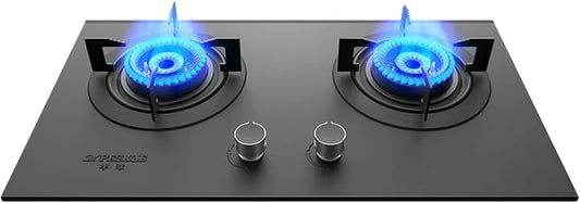 Table de cuisson, puissance 5,0 kW, NG double combustible, Idéal pour les camping-cars, à gaz 2 brûleurs, facile à nettoyer