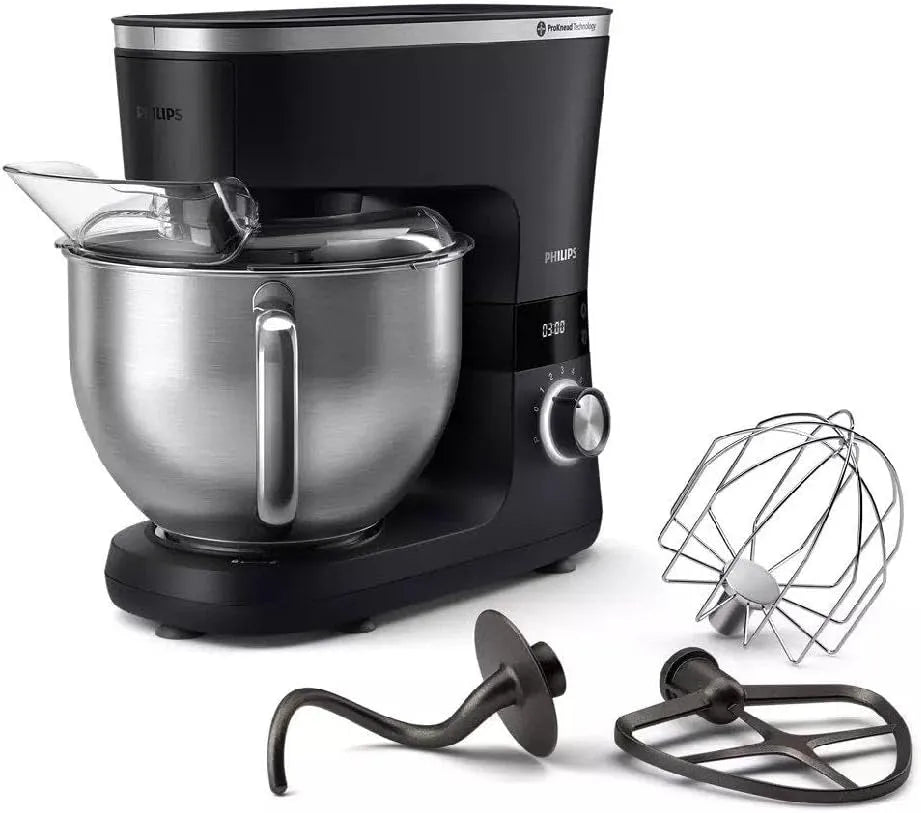 Philips robot de cuisine 7000 HR7962/21, puissance 1000 W, 8 niveaux de vitesse, finition noire, série, bol de 5,5 l, 8 niveaux de vitesse
