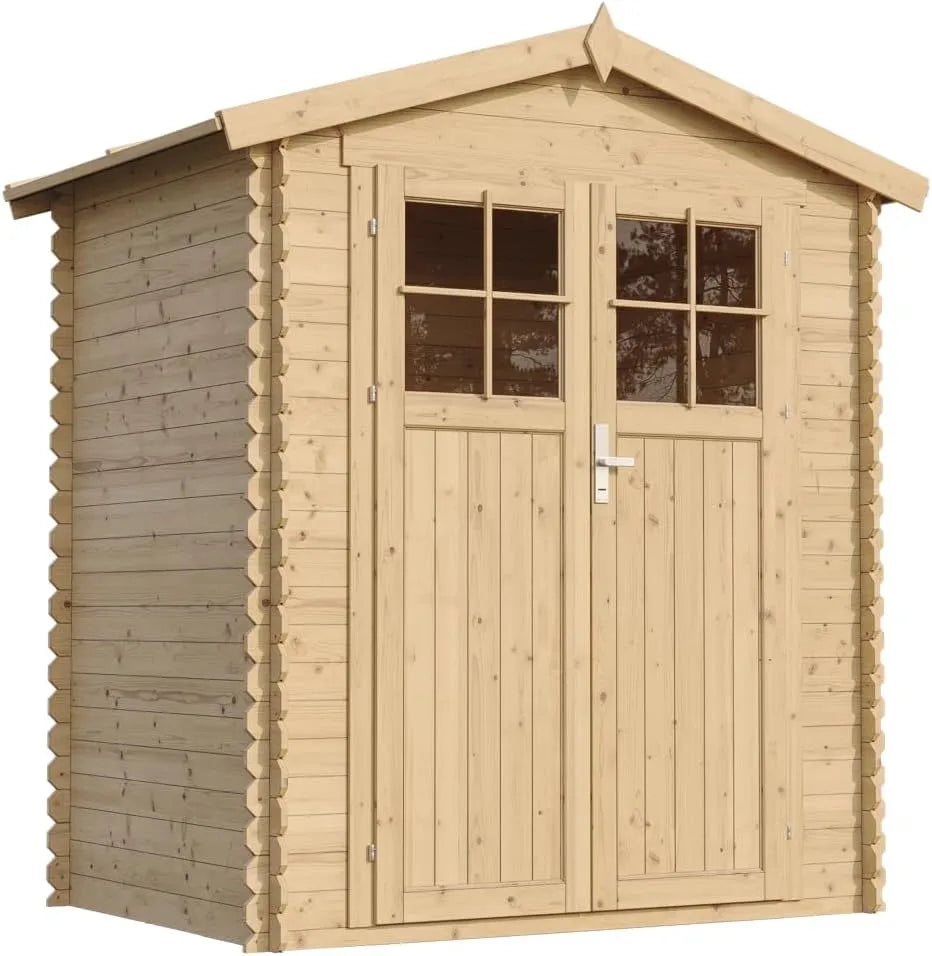 Abri de jardin I196xL136xH218 M367F, en Bois, 1.98 m2 Petit abri à Outils, Stockage extérieur cm, Local à vélos, TIMBELA