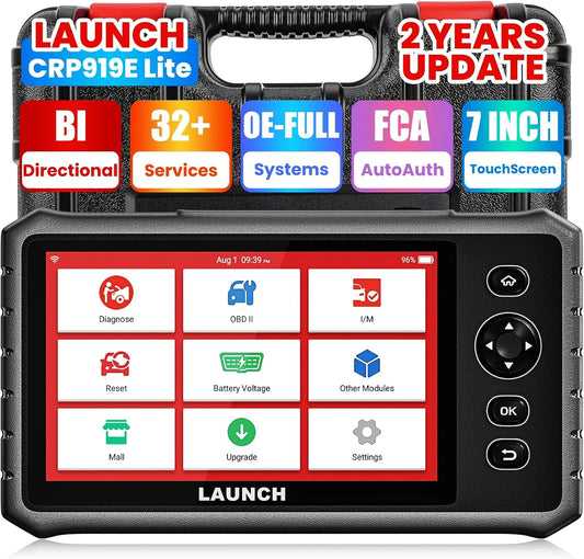 Modèle Diagnostic Auto Lite CRP919E OBD2 LAUNCH Valise, Réinitialisation de 32+, Voiture Multimarque Professionnel Diagnostic Complet du Système