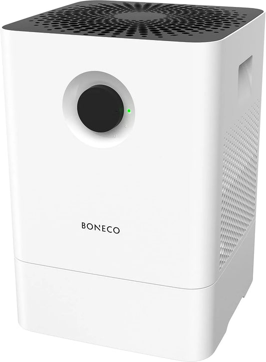 Modèle d'air laveur d'air W200 BONECO Humidificateur, Humidification de l'air très efficace, telles que le pollen et les acariens, finition blanche