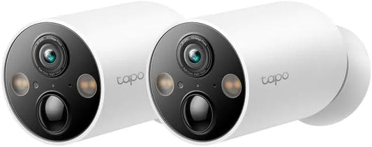 Modèle Caméra de Surveillance C425 2.5K 4MP Tapo, IP66 Etanche, Vision Nocturne en Couleur, sans Fil Batterie 10 000mAh Lot de 2, Autonomie de 300j