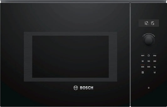 Bosch four à micro-ondes BFL554MB0, Série 6, dimensions 59 x 38 cm, capacité 25 litres, intégrable, finition noire