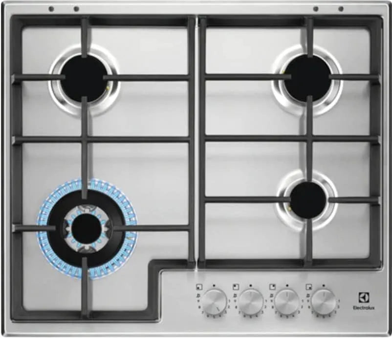 Table de cuisson EGS64362X, à gaz 4 feux 60 cm Couleur acier inoxydable
