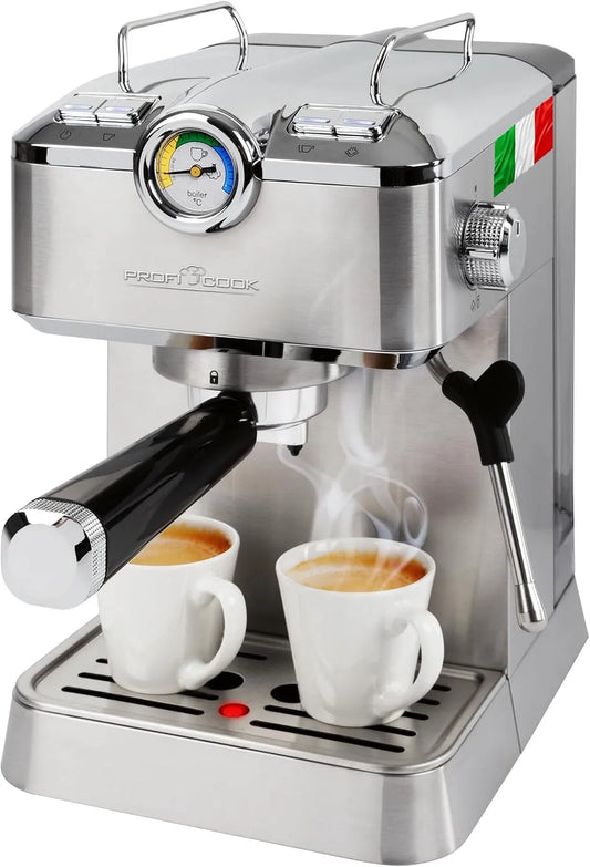 Nespresso machine à café ES 1267, 20 bar, Machine à espresso ProfiCook, Pompe à espresso italienne, Café en poudre et capsules compatibles, PC